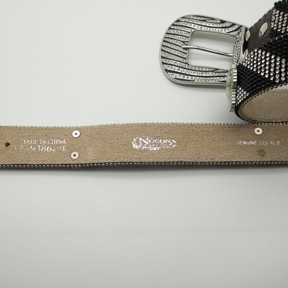 Nocona Zebra Cross and Crystal Belt L main image 5